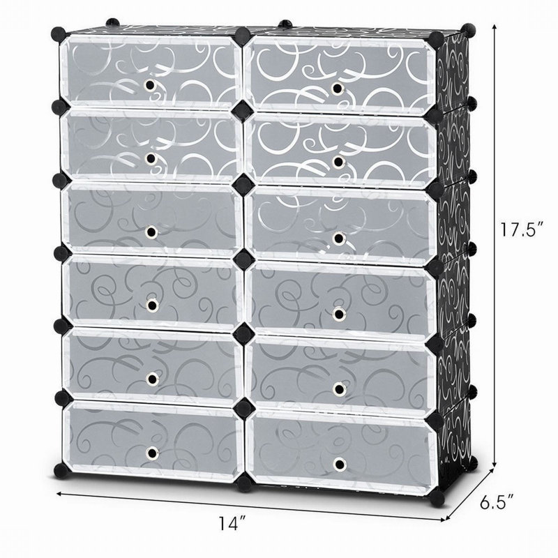 Range-chaussures portatif 12 cubes