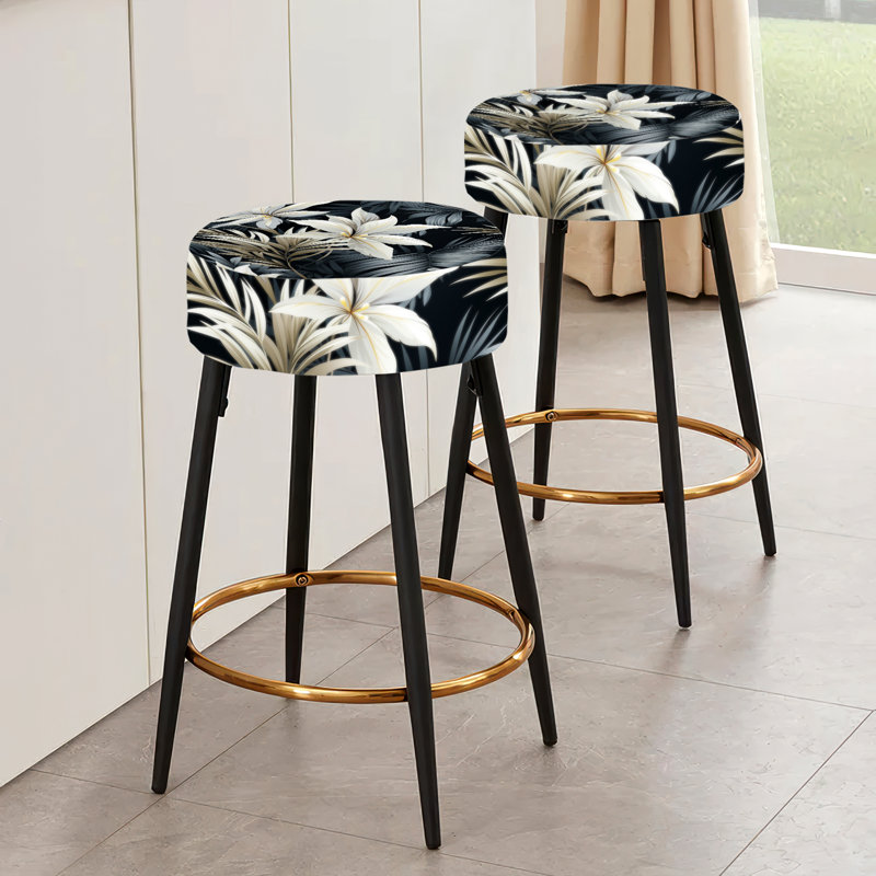 Ensemble de 2 tabourets de bar à motif tropical - motif tropical Mirage