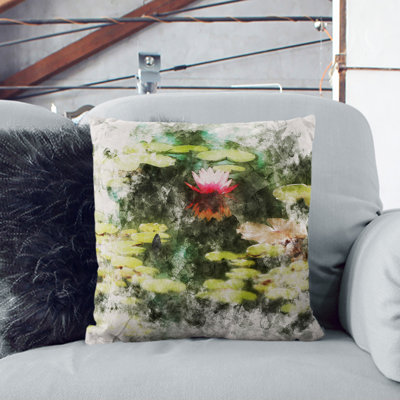Pink Water Lily Flower Vol.1 Scatter Cushion
