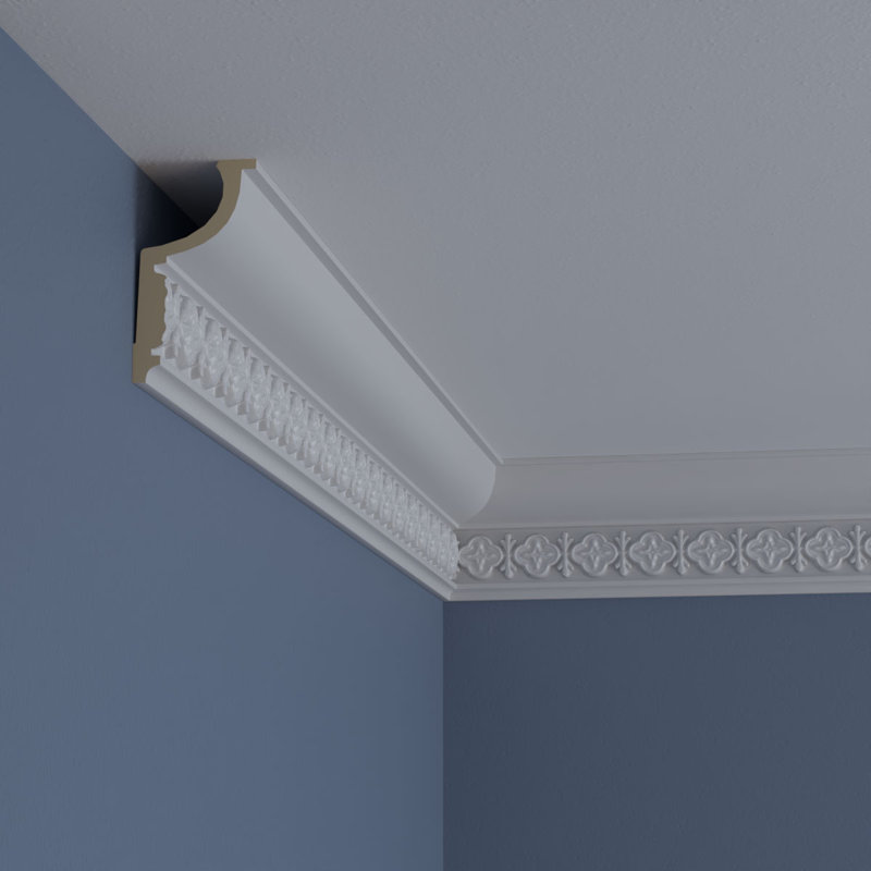 Amelia White Urethane Decorative Crown Moulding