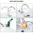 42.5'' Folding Fish Cleaning Table Portable Camping Sink with Foldable Faucet, Drainage Hose, Sprayer