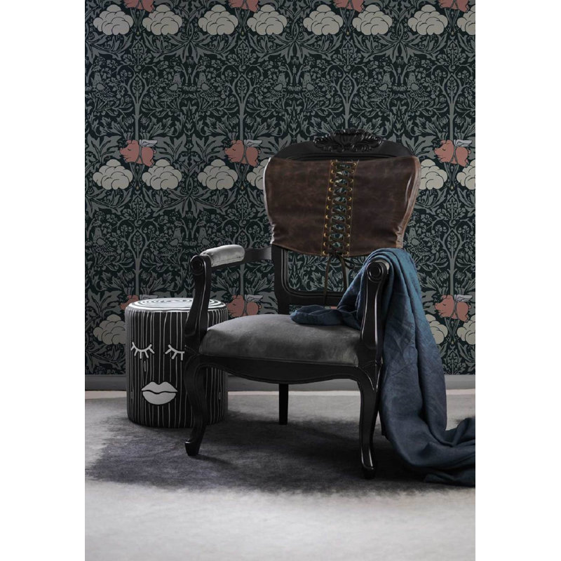 Shelley 10m x 52cm Matte Paste the Wall Wallpaper Roll, Classic Dark Green