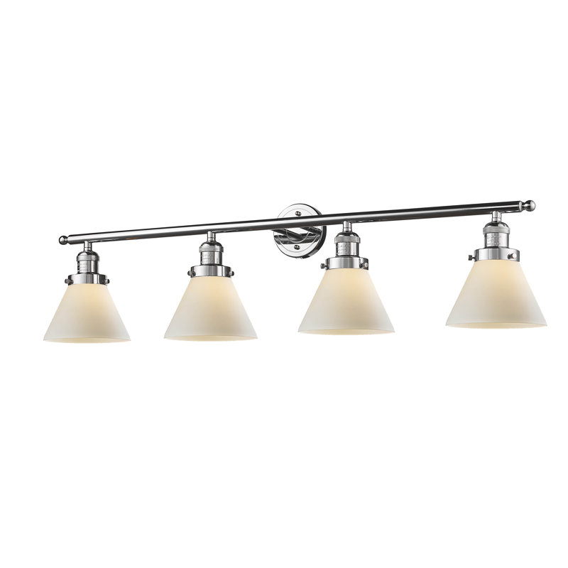4 - Light Dimmable Vanity Light, Seedy, Polished Chrome