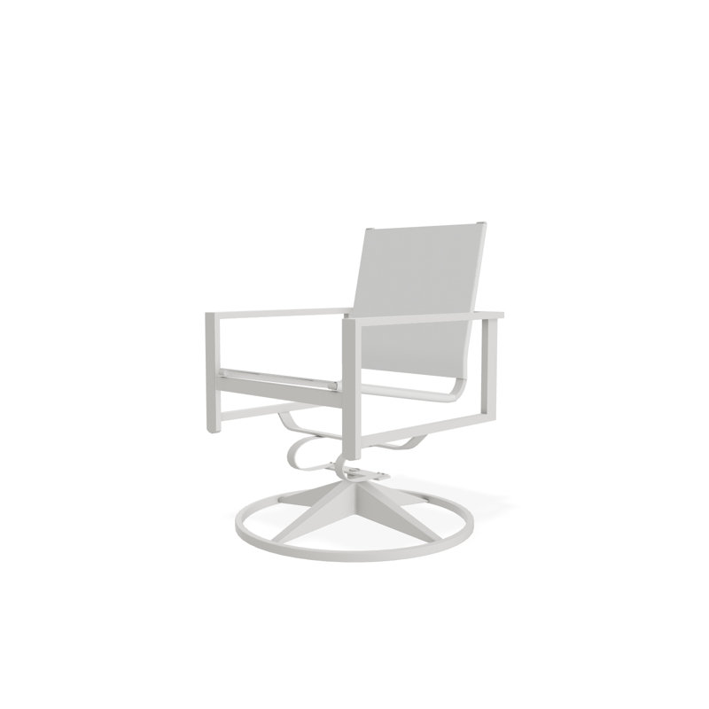 Tribeca Sling Swivel Rocker, Snow, White 6D Sunbrella®