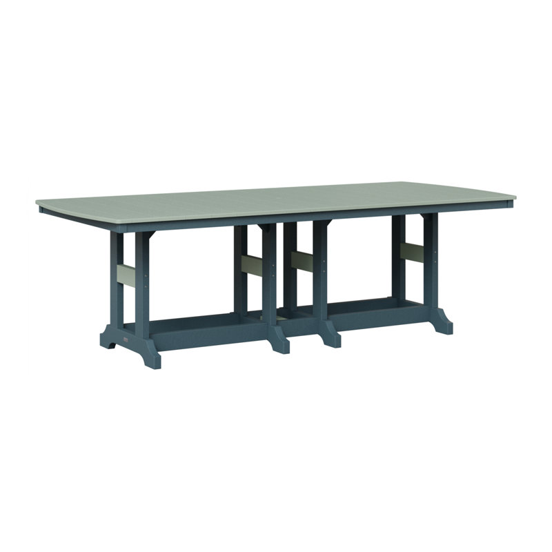 Table de salle à manger rectangulaire 96 po Berlin Gardens Garden Classic, Écume de mer, écume de mer, Ardoise