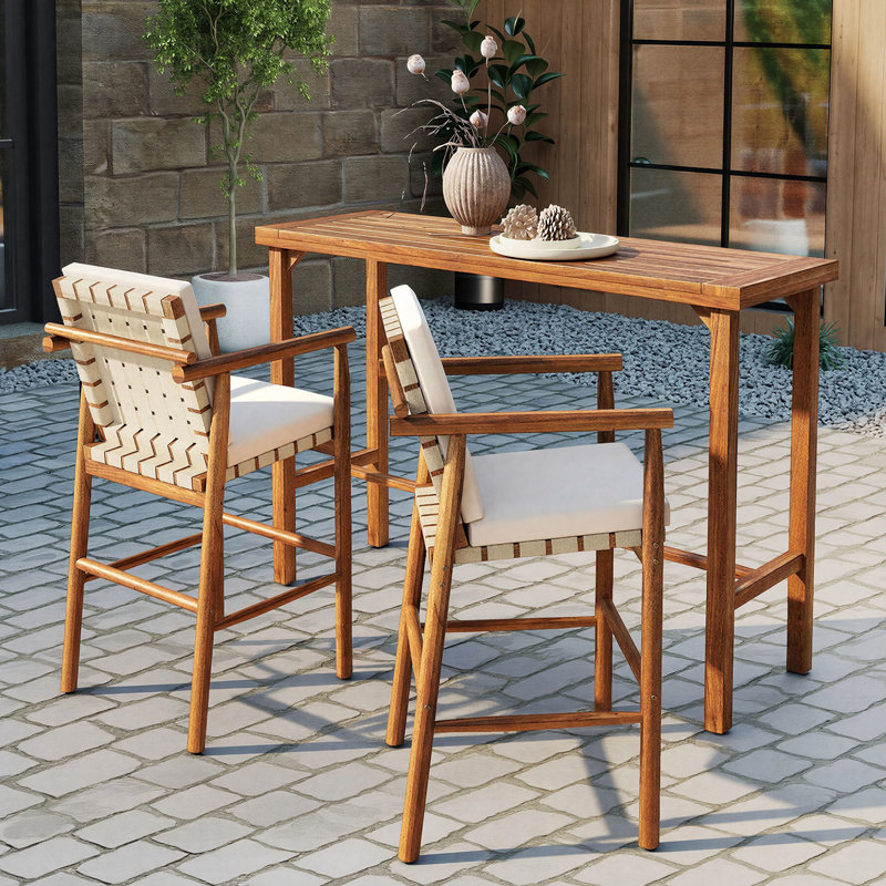 Ensemble de 3 barres d'extérieur pour patio