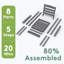 Tabouret de bar Adirondack en plastique Dalson-702619449