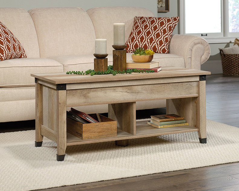 Table basse avec rangement Hadara, Linteau de chêne