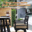 Tabourets de bar pivotants en aluminium avec dossier et coussin ergonomiques-120213102