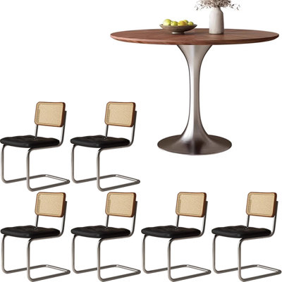Ensemble de table ronde de style médiéval