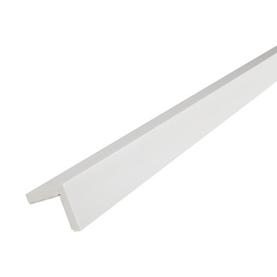 Outwater White Wall Corner Protector Trim With Adhesive, High Impact Polystyrene, 8FT Length, 10 Pack