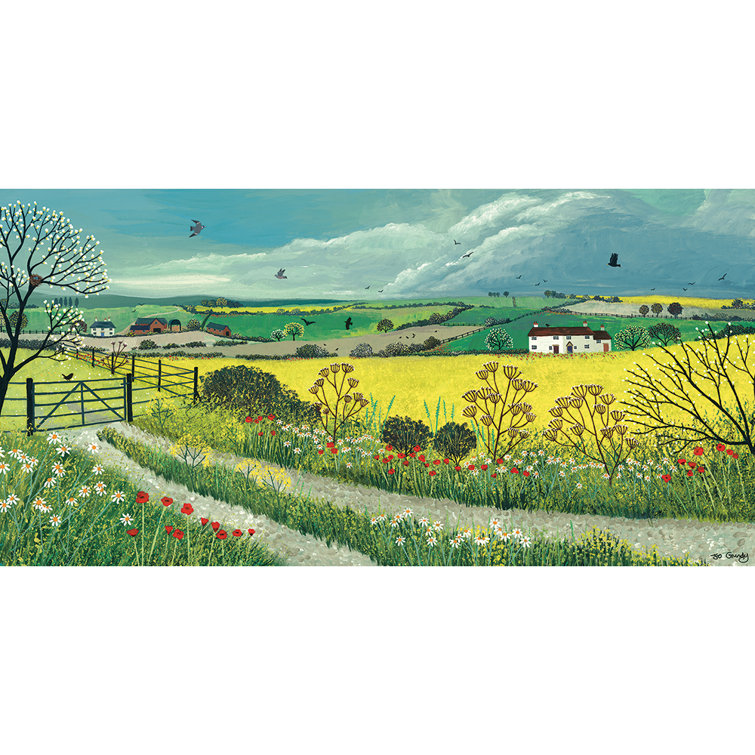 Canola Fields by Jo Grundy - Wrapped Canvas Canvas