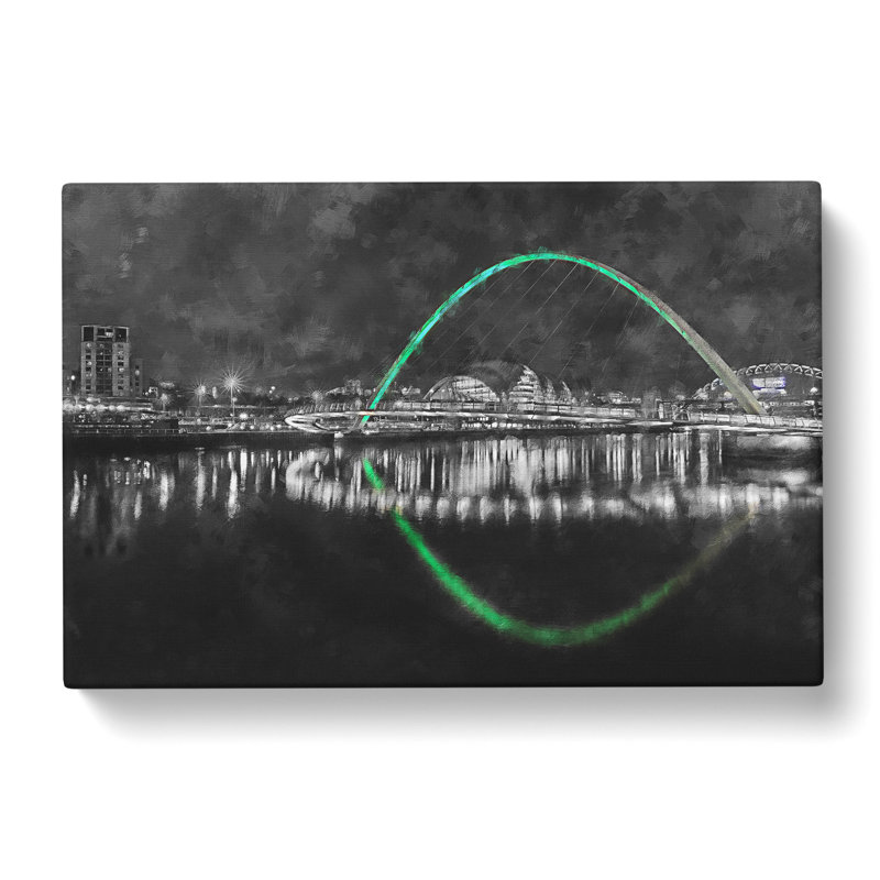 Gateshead Millennium Bridge - Wrapped Canvas, 40cm H x 60cm W x 3cm D