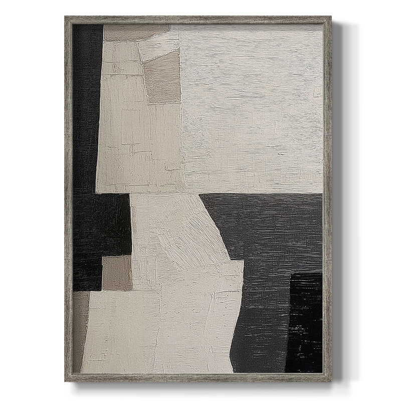 Série ABSTRACT DCLVII, reproduction encadrée - bois massif, H 15 po x l 12 po