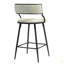 ENSEMBLE DE 2 tabourets de bar à hauteur de comptoir de 26 po avec couvercle en polyuréthane et tabouret de bar pour îlot de cuisine avec base thermolaquée et repose-pieds-386110295