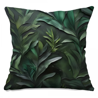 Lush Green Foliage Double Sided Throw Pillows