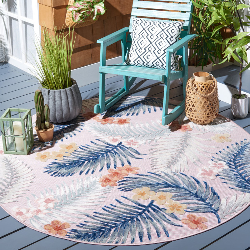 Tapis floral Songer Performance, Rond 6 pi 5 po