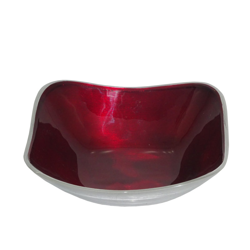 17 Stories Grenshaw Aluminum Serving Bowl, Red