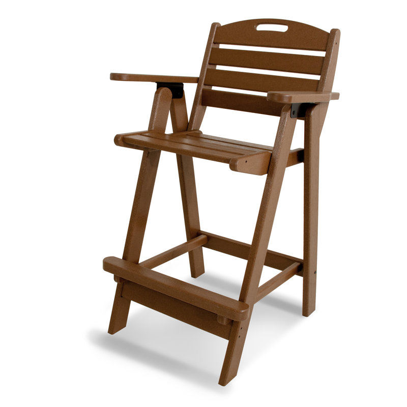 Chaise de bar POLYWOOD Nautical, Teck foncé