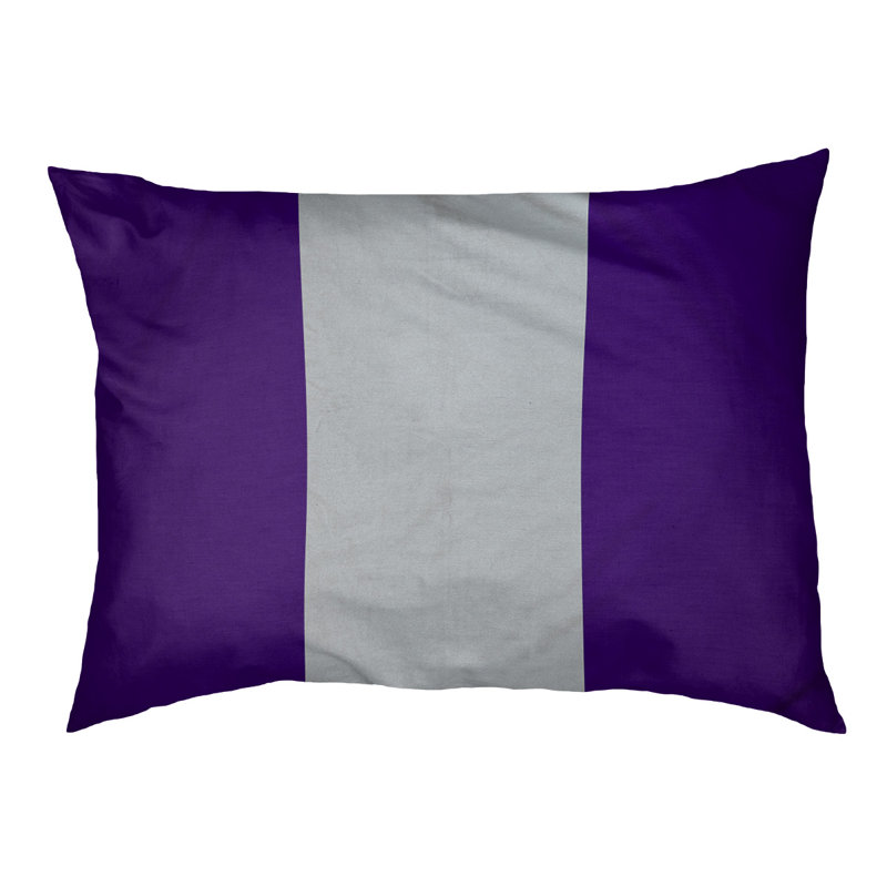 Coussin Houston, Moyen (H 9,5 po x l 28 po x P 18 po), Mauve / argent / mauve