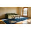 Antique Wool Hand Knotted Pile Blue 1920s Rug