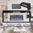44" Wall Recessed Electric Fireplace with Remote Multi Color Flame, Ember Bed LED Heater