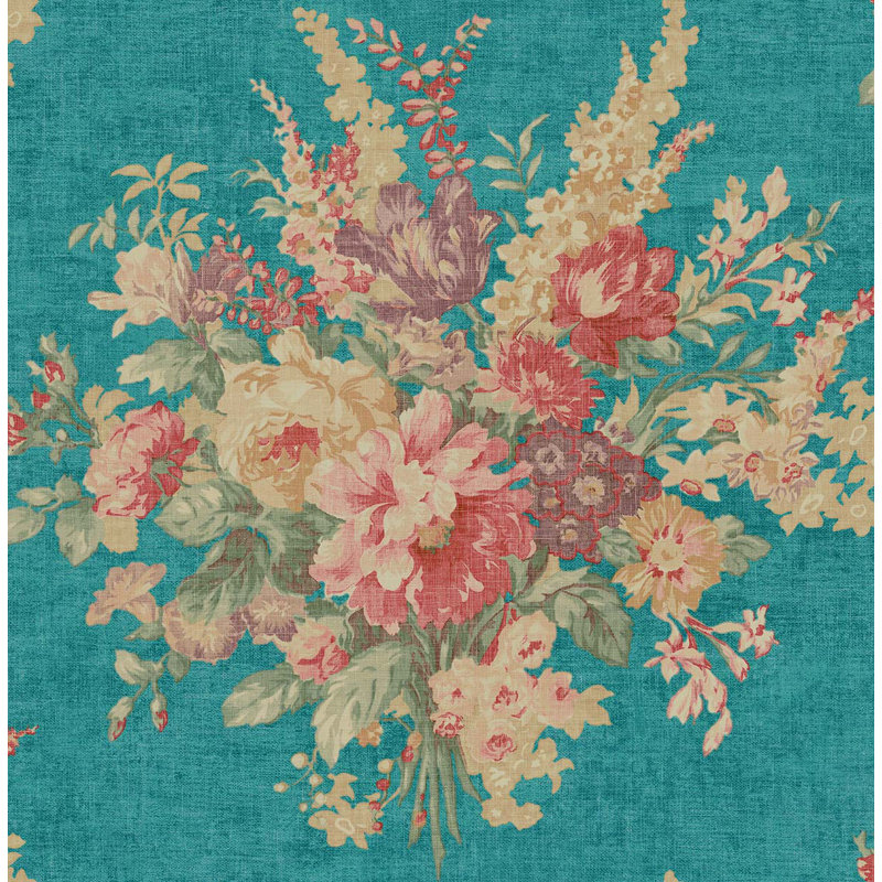 Sayne Floral Roll, Teal