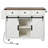 53.7" Farmhouse Kitchen Island with Power Outlet, 2 Sliding Barn Door Kitchen Storage Island with Drop Leaf, Spice Rack Rolling Kitchen Cart on Wheels-917059491