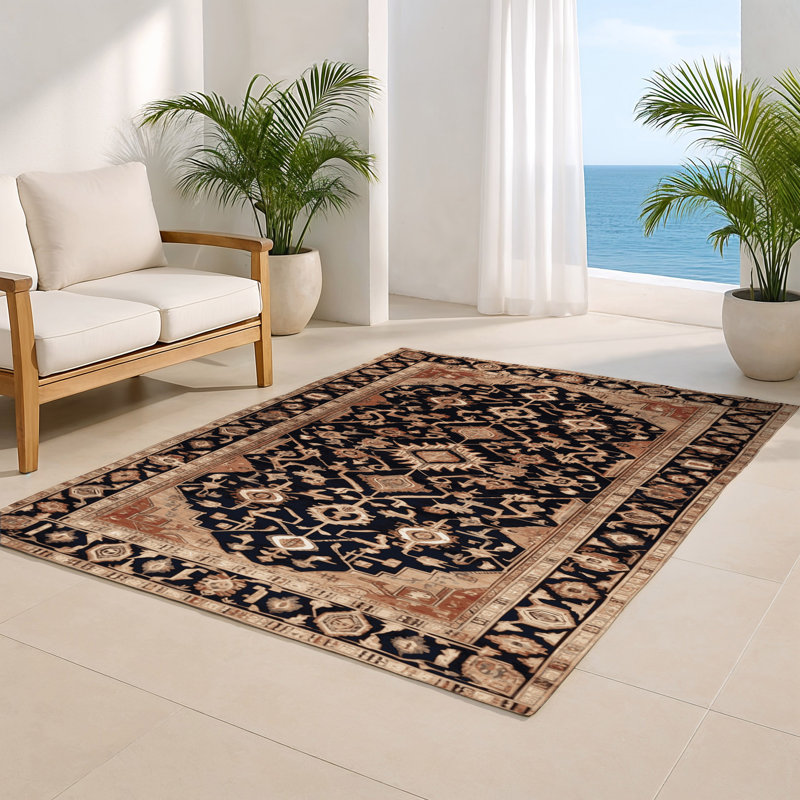 Tapis d'intérieur et d'extérieur brun Persian, Rectangulaire 2 pi x 3 pi