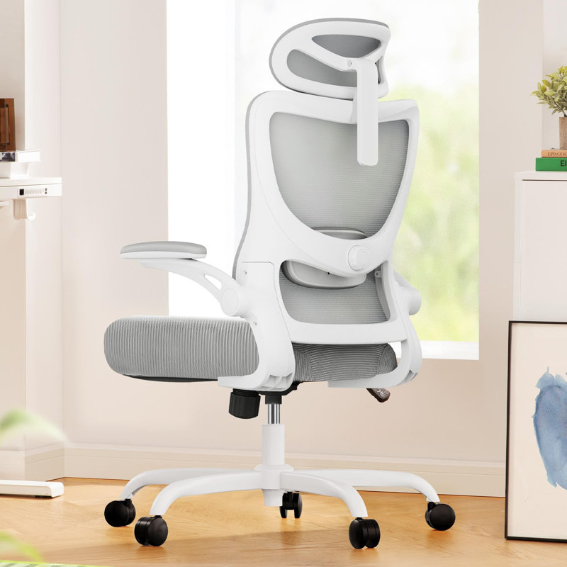 Ergonomic Office Chair, High Back Mesh Computer Chair With Adjustable Lumbar Support, 3D Armrests And 2D Headrest, Tilt Function , Breathable Desk Chair For Home Office
