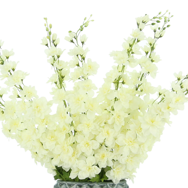 Delphinium Floral Arrangement In A Ceramic Vase
