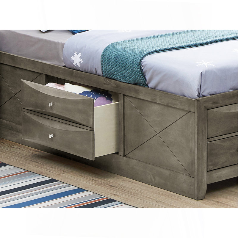 Élégant lit simple contemporain avec rangement