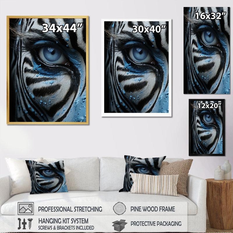 Motifs zébrés saisissants II, H 20 po x l 12 po x P 1 po, Noir