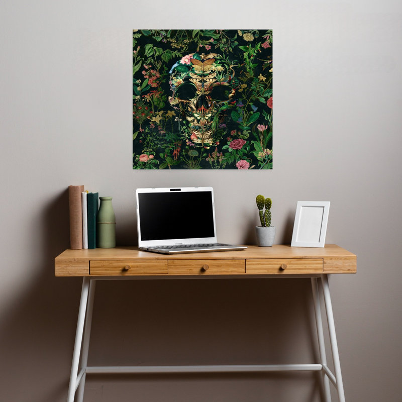 Art contemporain fleur gothique contemporain, H 18 po x l 18 po