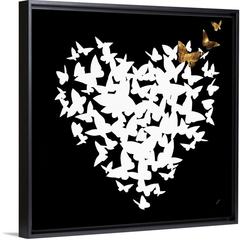 « cardiaque aflutter i », impression sur toile, H 21,7 po x l 21,7 po x p 1,75 po, Cadre flottant noir