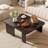 Modern Minimalist Coffee Table Set, Rectangle Coffee Table with Splicing Design, Multifunctional Combination Table for Living Room -1014373715