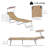 Outdoor Lounge Chair, Adjustable Folding Chaise Lounge, Brown