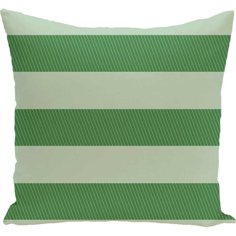 Awning Outdoor Reversible Throw Pillow, 18" x 18", Leaf Green