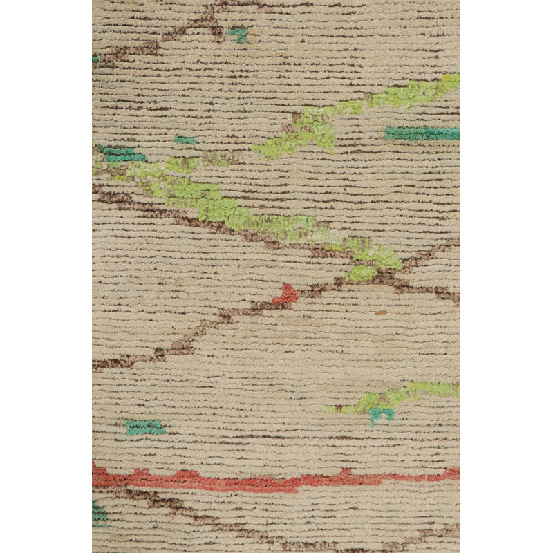 Moroccan Hand Knotted Area Rug, Rectangle 8' x 10'