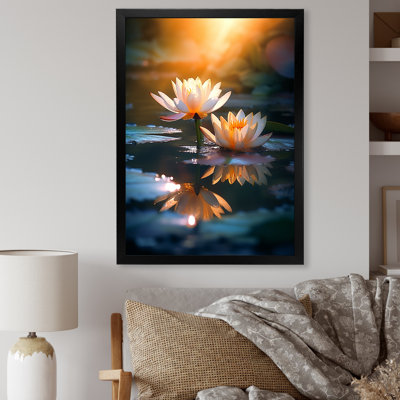«Lotus Pond at Sunset II», reproduction sur toile
