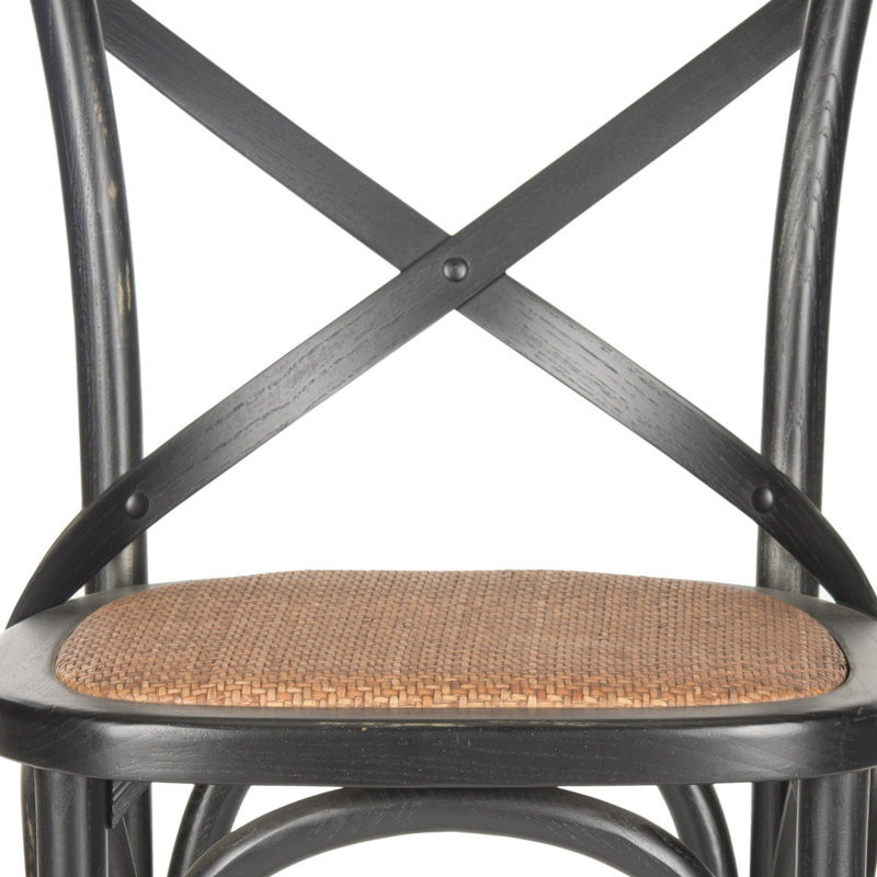 Tabouret Franklin, Noir, Tabouret de bar (siège d'une hauteur de 30 po), Brun