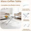 3-Piece Tempered Glass Living Room Table Set with 47.2" Coffee Table, Black-1167848232