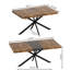 Table de salle à manger rectangulaire de 55,11 po à 70,86 po, table de salle à manger extensible, base en fer fin noir et sable-1085274353