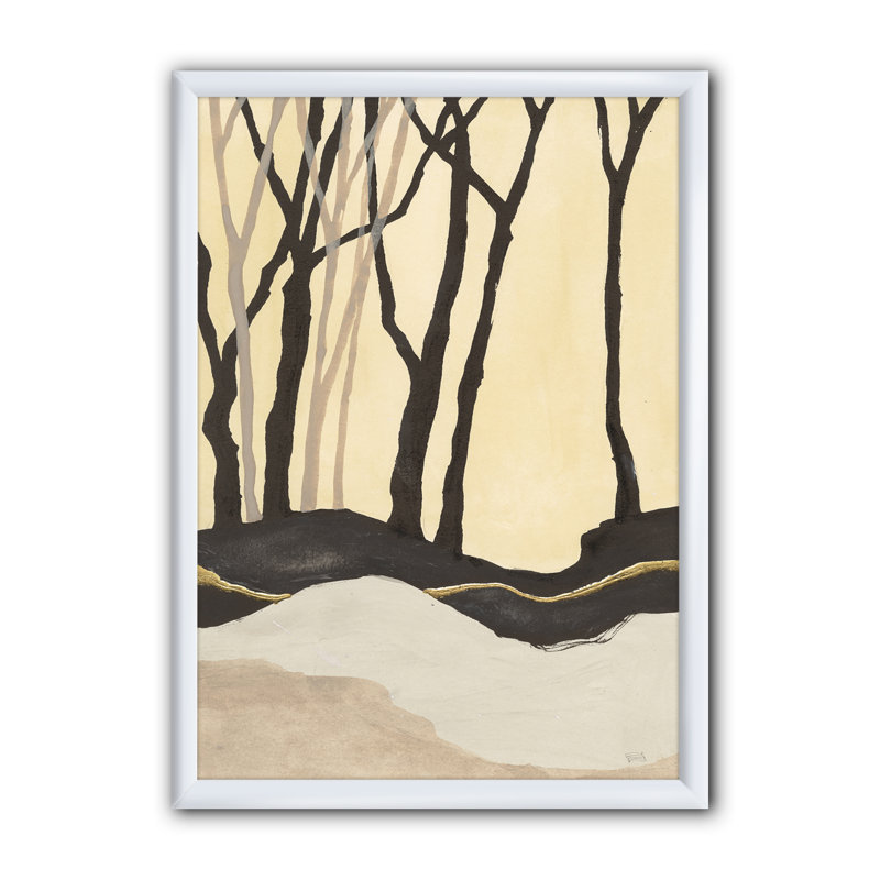 « forest silhouette iv »-cadre photo sur toile, H 20 po x l 12 po x P 1po, Cadre blanc