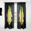 Vert et jaune, luxe abstrait, art fluide I - rideau abstrait - obscurcissant - 1 panneau-73295717