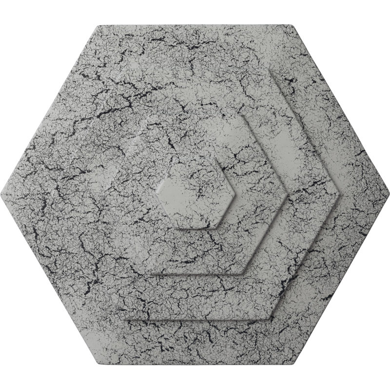 Médaillon de plafond 23 1/4 po x P 7/8 po Woodruff, Blanc craquelé ultra pur
