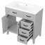 Meuble-lavabo de 36 pouces, autoportant gris, bois d'hévéa massif, planche, lavabo sous-comptoir et glissières pour une fonctionnalité fonctionnelle-1204305236