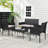 4-Piece Rattan Wicker Patio Furniture Set - Outdoor Conversation Sofa Set with Coffee Table & 2 Chairs-1652793525