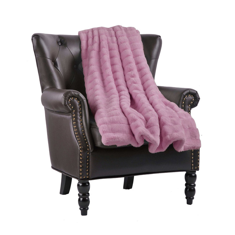 Jeté en sherpa BLANKETS, Rose