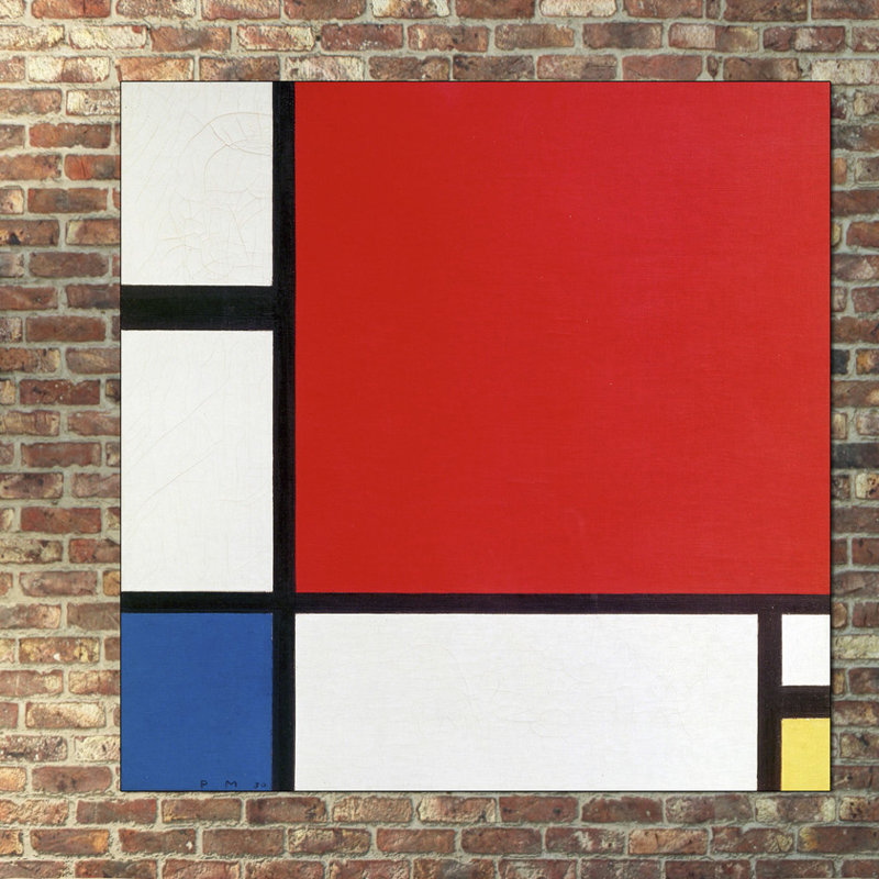 Piet Mondrian - Wrapped Canvas Print, 100cm H x 100cm W x 1.8cm D